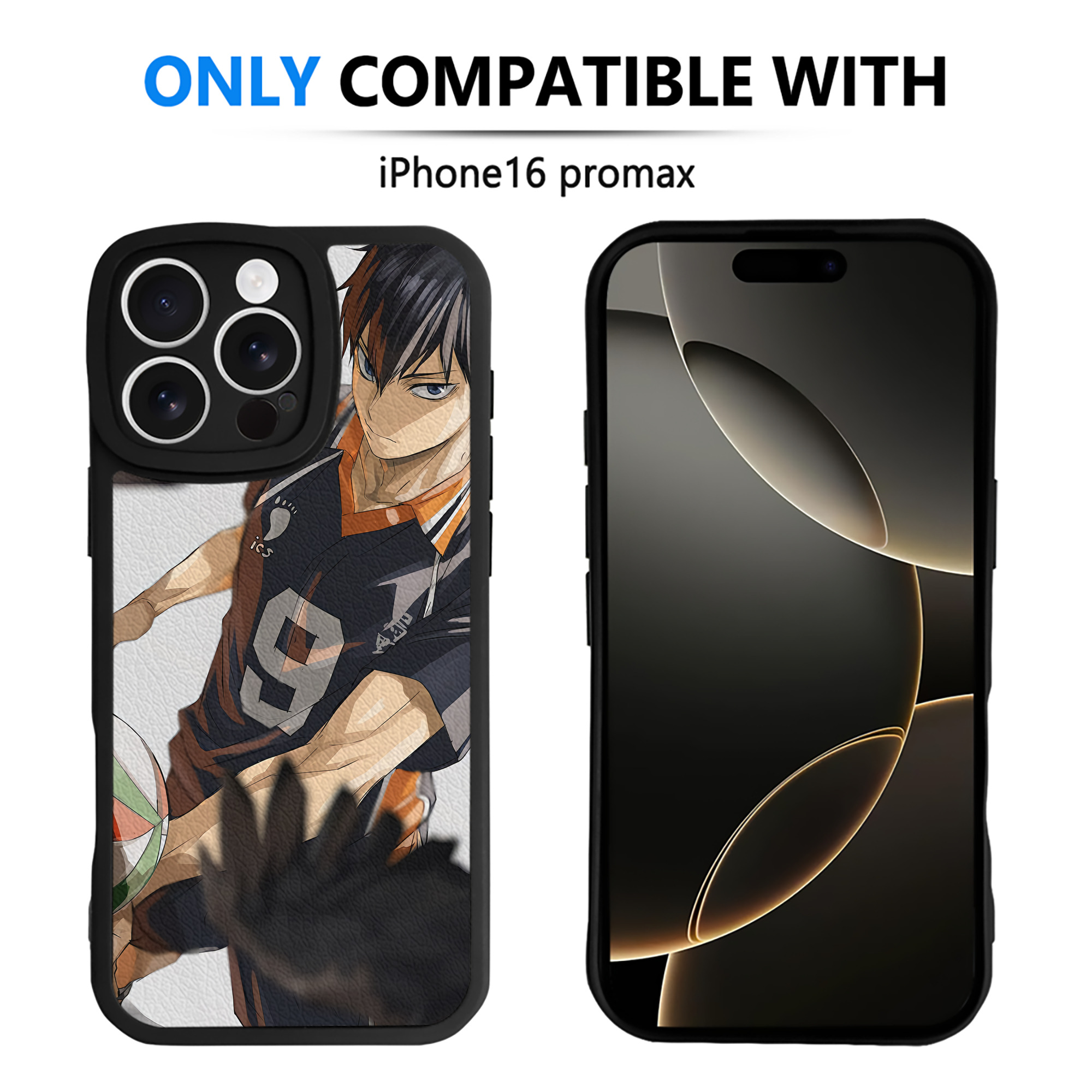 （画像用） ハイキュー!! Haikyu!! 【iPhone 16シリーズ対応】シリコンスマホケース（レザー調） 材質：シリコン